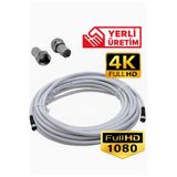 Astakos Çanak Anten Uydu TV Kablosu 10 Metre – RG6 Koaksiyel Televizyon ve Uydu Bağlantı Kablosu