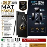 Astakos Honor 400 Pro Uyumlu 360 Derece Mat Hayalet Kendini Onaran Nano Kırılmaz Darbe Emici Ekran Koruyucu - Mat Siyah - (3a)