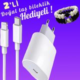 Astakos iphone Uyumlu Hızlı Şarj Aleti Seti 3A 25W 6-7-8-X-11-12-13-14 Pro Uyumlu - Beyaz
