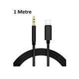 Astakos 🎧 iPhone Uyumlu Lightning to 3.5 mm AUX Ses Çevirici Kablo Siyah 1 Metre | Stereo Ses Adaptörü