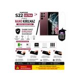 Astakos Samsung Uyumlu Galaxy S22 Ultra Nano Kırılmaz Cam Ekran Koruyucu Şeffaf