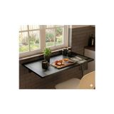 Astana Duvara Monte Katlanır Masa Çalışma Masası Balkon ve Teras Masası 45x70cm Siyah