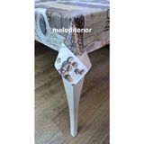Astarlı Çikolata Fincan Kahve Yazılı Desen Kaymaz Pvc Muşamba Masa Örtüsü - Kahverengi - 140 x 260 cm