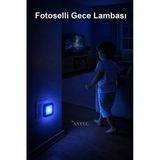 ASTEC Fotoselli Gece Lambası 1 Watt Tak Çalıştır Sensörlü Mavi Renk