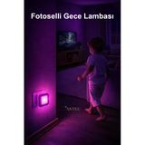 ASTEC Fotoselli Gece Lambası 1 Watt Tak Çalıştır Sensörlü Pembe Renk