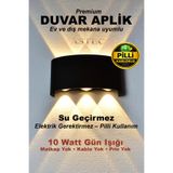 ASTEC Pilli Kablosuz Duvar Aplik Dekoratif 10W Gün Işığı Su Geçirmez Elektrik Gerektirmez LED