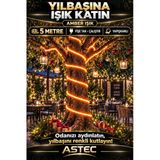 Astec Tak Çalıştır 5 Metre Yapışkanlı Amber Şerit Led Yılbaşı Ağacı Süsü Ve Dekoratif Ev Aydınlatması Fişe 220V Amber
