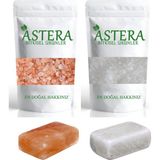 ASTERA 1 Kg Himalaya Tuzu İri + 1 Kg Kaya Tuzu İri + 1 Adet Himalaya Sabunu + 1 Adet Kaya Tuzu Sabunu