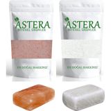 ASTERA 250 Gr Himalaya Tuzu İnce + 250 Gr Kaya Tuzu İnce + 1 Adet Himalaya Sabunu + 1 Adet Kaya Tuzu Sabunu
