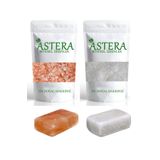 ASTERA 250 Gr Himalaya Tuzu İri + 250 Gr Kaya Tuzu İri + 1 Adet Himalaya Sabunu + 1 Adet Kaya Tuzu Sabunu