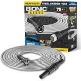 Astera Bionic Steel Çelik Bahçe Hortumu, Gümüş, 75'