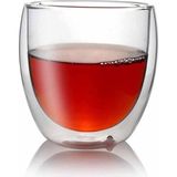 Astera Çift Cidarlı Iki Katmanlı Çift Camlı Bardak, Kupa, Borosilikat Cam, Yalıtımlı, 250 ml - Şeffaf