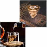 Astera Çift Cidarlı Kuru Kafa Bardak 150 ml Isıya Dayanıklı Borosilikat Cam Bardak Kahve Sunum Bardağı - Şeffaf