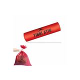 Astera Tıbbi Atık Poşeti Orta Boy 65X80 Cm 300 Gr 10 Lu Rulo X 5 Paket = 50 Adet (Kırmızı-Siyah Baskılı)