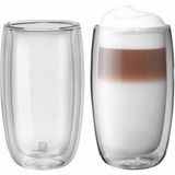 Astera Zwilling Sorrento Çift Camlı 2'li Latte Macchiato Bardak Seti, 350 ml - Şeffaf