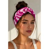 Asterdora Pembe Desenli Kadın Saç Bandı