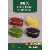 ASTOR AMBALAJ 100 Adet Sızdırmaz 80 ml Mini Saklama Kabı Sosluk Buzluk Organizer, Et Suyu, Kemik Suyu, Sos Kap