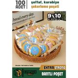 Astor Ambalaj EZUPACK 9X10 cm Kendinden Yapışkanlı Şeffaf Kurabiye Şeker Poşeti 100 Adet Baby Shower Hediyelik