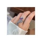 AstoriaSilver Parmağa Göre Ayarlanabilen Gümüş Vintage Tavus Kuşu Desenli Kadın Yüzük