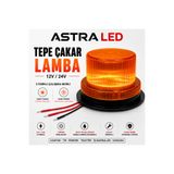 ASTRA LED 12V 24V LED Tepe Çakar Lamba 2 Modlu Universal Turuncu İkaz Lambası Kamyon Tır Traktör İş Makinesi