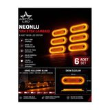 ASTRA LED 6 Adet Neon LED Yan Etek Lambası 12V/24V Turuncu Pozisyon Lambası Tır Kamyon Dorse Treyler Universal