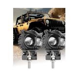 ASTRA LED BAYKUŞ LED SİS FARI ÇAKARLI 4 FONKSİYON ÇİFT RENK SARI-BEYAZ MOTO-OFFROAD-SUV-İŞ MAKİNESİ 2 ADET
