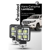 ASTRA LED Off Road Geniş Açı 4 Inç 64 Led Iş Makinesi Kamyon Traktör Projektör Çalışma Sis Lambası 2 Adet