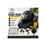 ASTRA LED SİYAH MOTOSİKLET KASK VE EŞYA FİLESİ AHTAPOT 6 KANCALI 35 x 35 cm