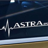 Astra Nabız Kalp atışı sticker 2 adet kelebek cam