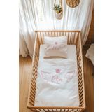 Astral Baby %100 Pamuk Saten Isme Özel Isimli Park Yatak Nevresim Takımı (70X120 CM) Melek