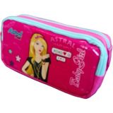 Astral Crazy Girls Baby Girl Kalem Kutusu Çift Bölmeli Fermuar Kapaklı Pembe Mint Yeşili Kız Çocuk Kalemlik