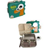 Astral Dino Ithal Çelik Lunch Box – LX-7116 (17 x 17 x 9 Cm) - Yeşil