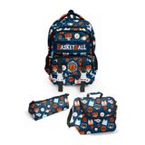 Astral Polo Club Basketbol Desenli Beş Bölmeli 3'lü Okul Çanta Seti 04597