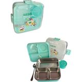 Astral Seal Ithal Çelik Lunch Box LX-7119 17X17X9 cm – Sızdırmaz, Dayanıklı Yemek Taşıma Kabı - Yeşil