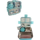 Astral Share Ithal Çelik Lunch Box LX-7138 17X17X9 cm – Sızdırmaz, Dayanıklı Yemek Taşıma Kabı - Mavi