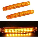 Astraled 10 Adet 9 Led'li Parmak LED Turuncu Kamyon Tır ve 12/24 Volt Araçlar Aksesuar Dorse & Etek Lambası