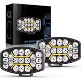 Astraled 10'' Beyaz-Turuncu Led Çalışma Lambası Spot Projektör + Tır Kamyon Road 12-24Volt