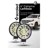 Astraled 2 Adet 33Led 12-24 Volt Yuvarlak Spot Far Oto Çalışma Lambası Atv Kamyon Tır Traktör Offroad