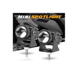 Astraled 2 Adet Beyaz / Sarı Renkli Universal Motosiklet Sis Farı Mini Spot Lens Led Far Uyumlu