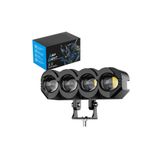 Astraled 2 Adet Motosiklet 4 Led Lazer Sis Farı Delici Beyaz Sarı Çift Renk Metal Baykuş Led Işık