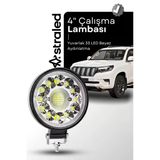 Astraled 33Led 12-24 Volt Yuvarlak Spot Far Oto Çalışma Lambası Atv Kamyon Tır Traktör Offroad