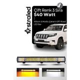 Astraled 540Watt 105 Cm 5 Modlu Çift Renk 3 Sıra Atv Offroad Tekne Aydınlatma Led Bar Lamba