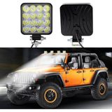 Astraled 6 Adet 11X11 16 LED Kare Off Road Traktör Tir Kamyon Sis Fari Sis Lambasi Çalisma Projektör