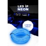 Astraled Mavi Araç içi Aydınlatma İp Neon LED Torpido Ledi Trim 2 Metre
