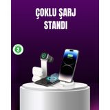 Astraltech 15W Hızlı Şarj Destekli 4’ü 1 Arada Kablosuz Şarj Istasyonu