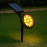 Astraltech 18W Güneş Enerjili Bahçe Armatürü – 9 LED 3200K Günışığı, IP65 Su Geçirmez Solar Spot Lamba, 200 Lü