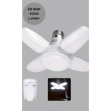 Astraltech 4 Kollu Katlanır Pervane LED Ampül 60 Watt Yüksek Aydınlatma ve Enerji Tasarrufu
