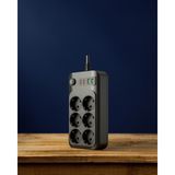 Astraltech 6 Çıkışlı Termal Korumalı 2500W Güçlü Grup Priz USB ve Type-C