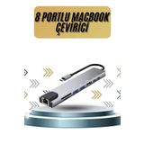 ASTRALTECH 8 Portlu Macbook Çevirici Type C Hub SD TF USB Çoğaltıcı Ethernet