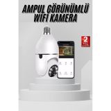ASTRALTECH 95744317 Wifi Güvenlik Kamerası 360 Derece Dönebilen Harekete Duyarlı Gece Görüşlü Ampul